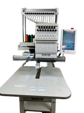 Load image into Gallery viewer, New Feiya Industrial Embroidery Machine 1 Head – 15 Colors -2024, with Hoops & Cap System
