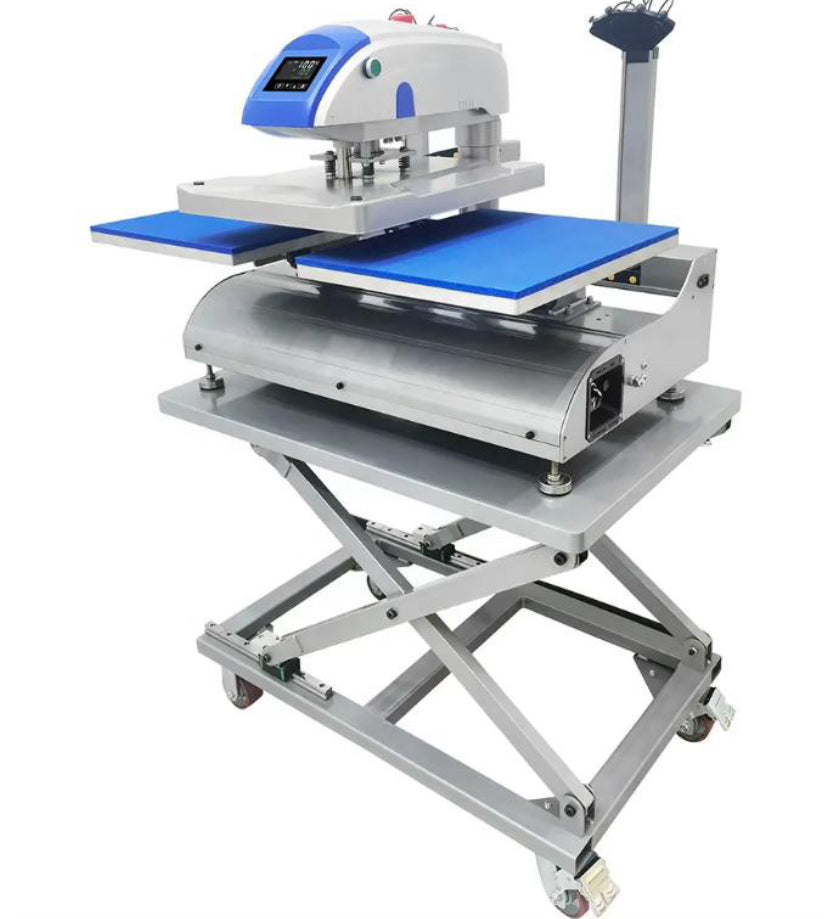 Dual heat press station, automatic and electric from Heat press Canada 